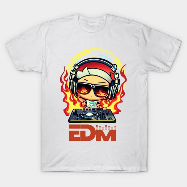 EDM X-Pro DJ! Red/Yellow T-Shirt by SocietyTwentyThree